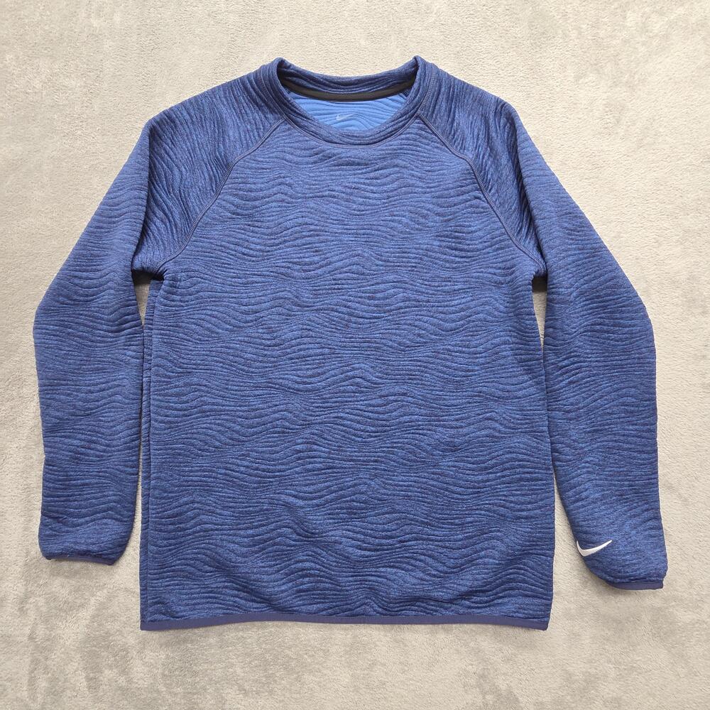 Nike Tour Men's Dri-FIT Golf Crew M Blue Pullover Moisture Wicking Sweatshirt